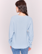 V Neck Sweater #C2569R-464A - Charlie B