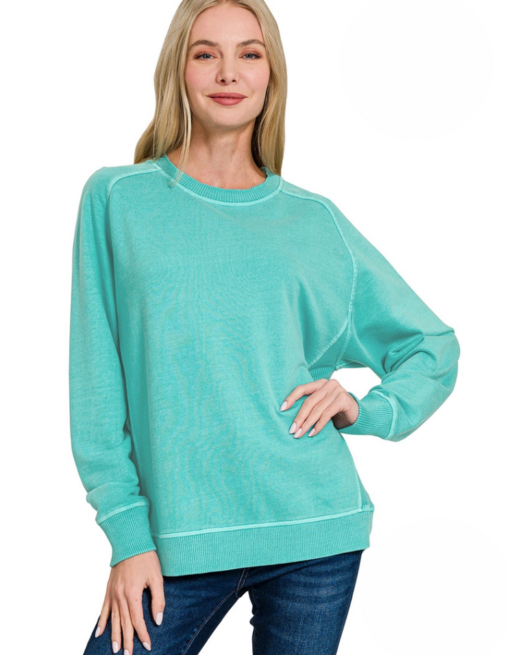 French Terry Pullover (Turquoise)