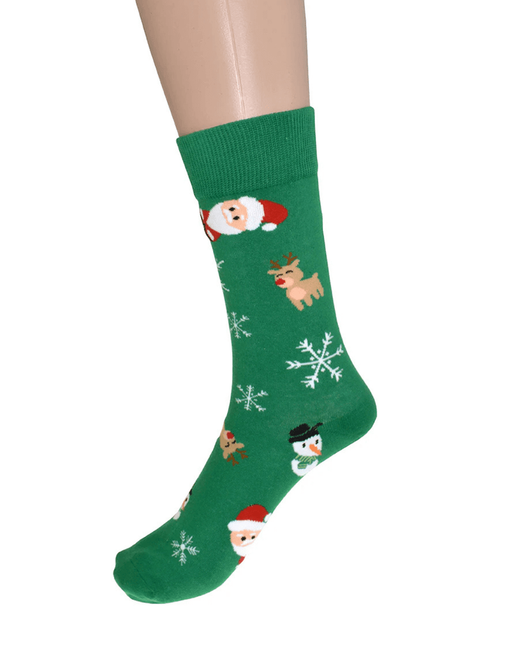 Christmas Santa Reindeer Snowman Socks #2953