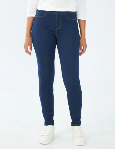 Pull-On Slim Leg #272506N (Indigo) Mid Rise FDJ Jeans