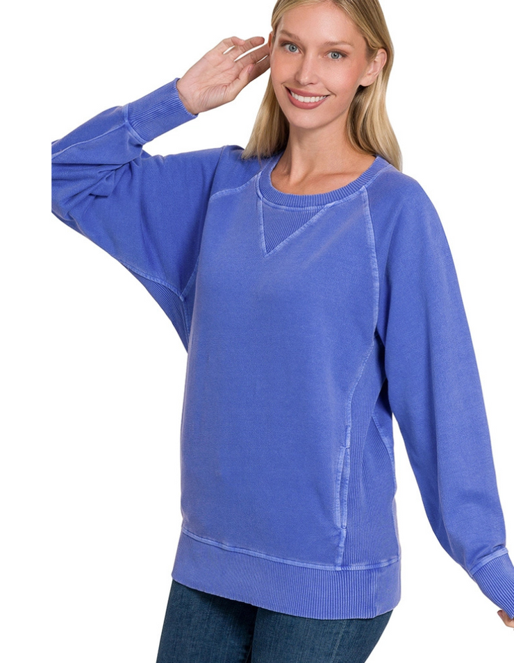 French Terry Sweatshirt (Bright Blue) -  Restock Arriving Jan 2nd