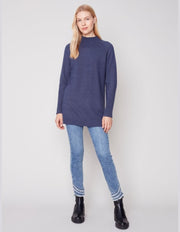 Mock Neck Sweater #C2597-974A - Charlie B