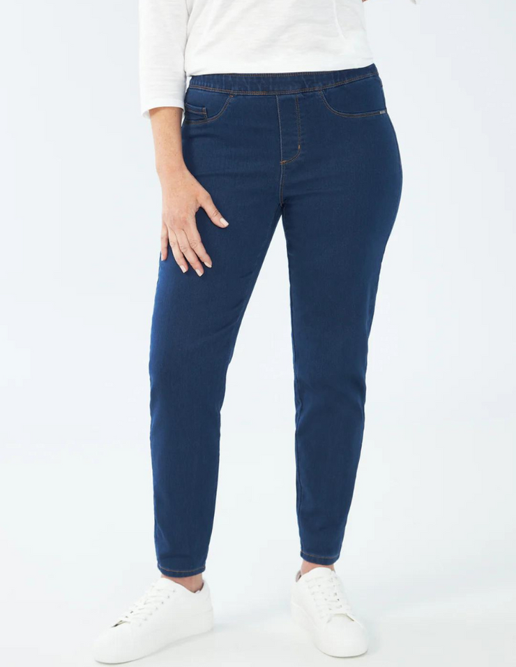 Pull-On Slim Ankle #273906N (Indigo) Mid Rise FDJ Jeans