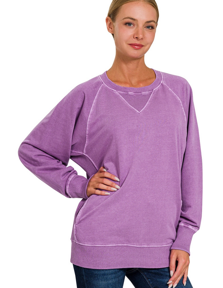 French Terry Sweatshirt (Lt Plum)